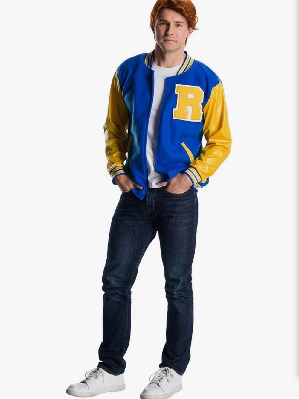 Rubie's Blue and Yellow Varsity Letterman Jacket